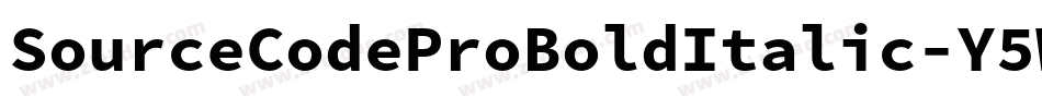 SourceCodeProBoldItalic-Y5Wq字体转换