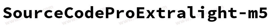 SourceCodeProExtralight-m5r2字体转换