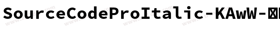 SourceCodeProItalic-KAwW字体转换
