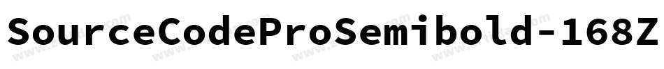 SourceCodeProSemibold-168Z字体转换