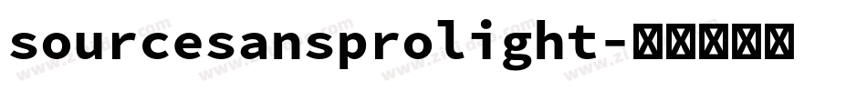 sourcesansprolight字体转换