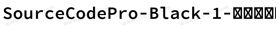 SourceCodePro-Black-1字体转换