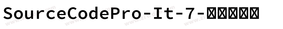 SourceCodePro-It-7字体转换