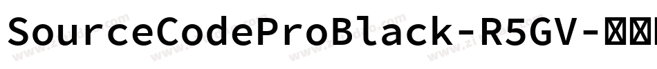 SourceCodeProBlack-R5GV字体转换