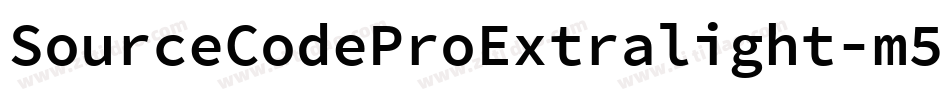 SourceCodeProExtralight-m5r2字体转换