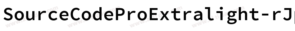 SourceCodeProExtralight-rJpx字体转换