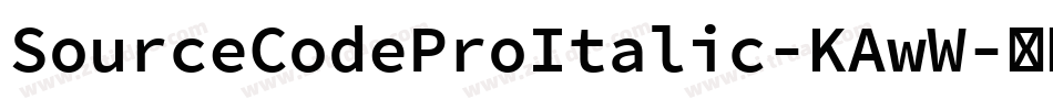 SourceCodeProItalic-KAwW字体转换