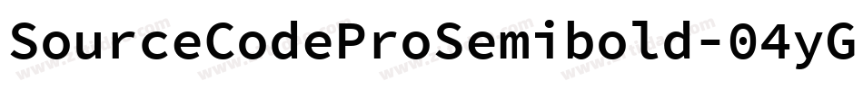 SourceCodeProSemibold-04yG字体转换