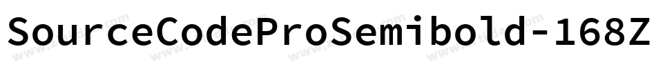 SourceCodeProSemibold-168Z字体转换