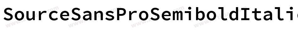 SourceSansProSemiboldItalic-wP88字体转换