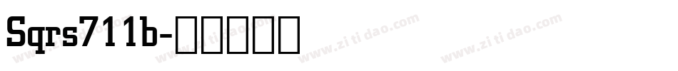 Sqrs711b字体转换