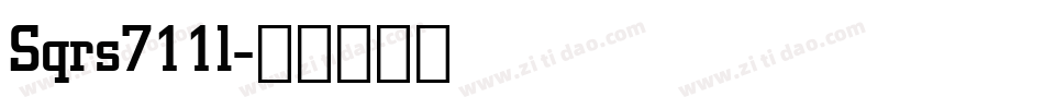 Sqrs711l字体转换