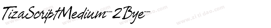 TizaScriptMedium-2Bye字体转换