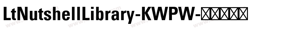 LtNutshellLibrary-KWPW字体转换