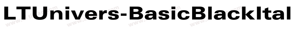 LTUnivers-BasicBlackItalic字体转换
