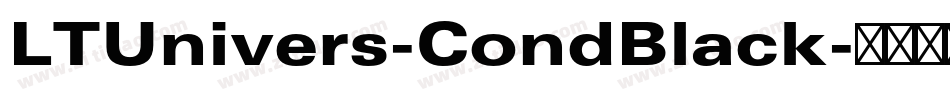 LTUnivers-CondBlack字体转换