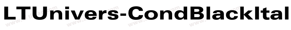 LTUnivers-CondBlackItalic字体转换