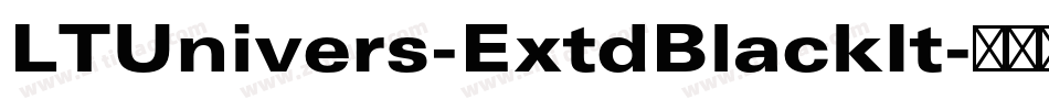 LTUnivers-ExtdBlackIt字体转换