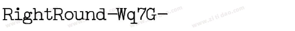RightRound-Wq7G字体转换