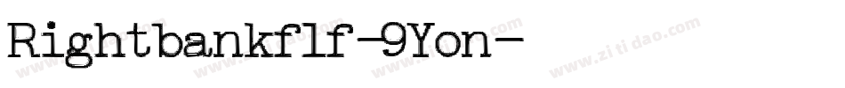 Rightbankflf-9Yon字体转换