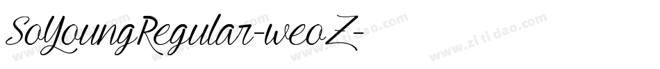 SoYoungRegular-weoZ字体转换