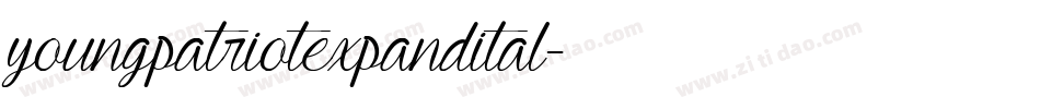 youngpatriotexpandital字体转换