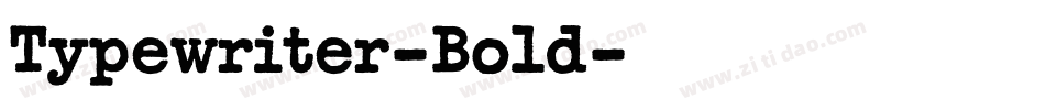 Typewriter-Bold字体转换