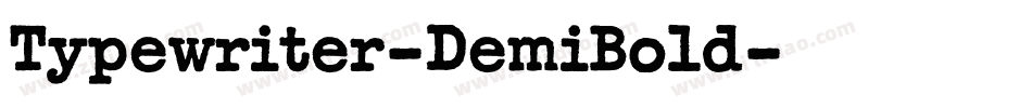Typewriter-DemiBold字体转换