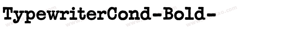 TypewriterCond-Bold字体转换