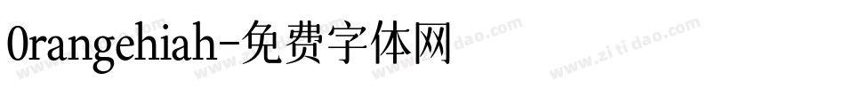 0rangehiah字体转换