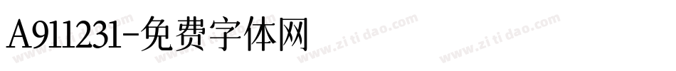 A911231字体转换