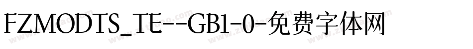 FZMODTS_TE--GB1-0字体转换