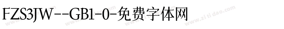 FZS3JW--GB1-0字体转换