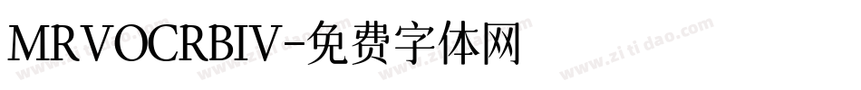 MRVOCRBIV字体转换