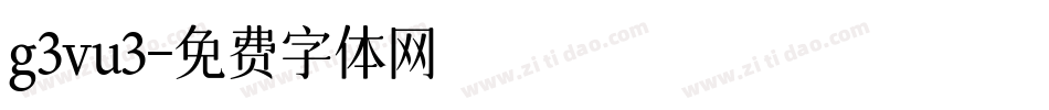 g3vu3字体转换