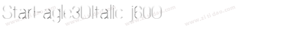 StarEagle3DItalic-j60O字体转换