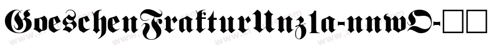 GoeschenFrakturUnz1a-nnwO字体转换