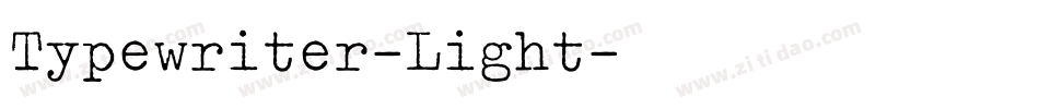 Typewriter-Light字体转换