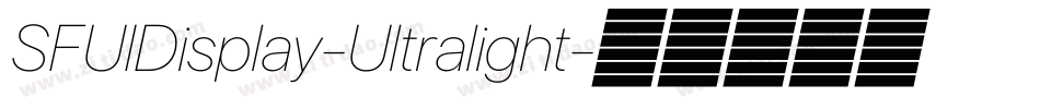 SFUIDisplay-Ultralight字体转换