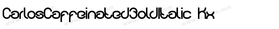 CarlosCaffeinatedBoldItalic-Kx7字体转换