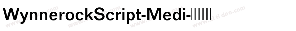 WynnerockScript-Medi字体转换