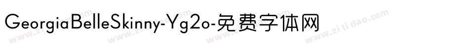GeorgiaBelleSkinny-Yg2o字体转换