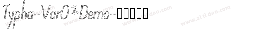 Typha-Var05Demo字体转换
