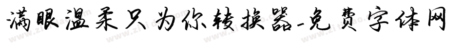 满眼温柔只为你转换器字体转换