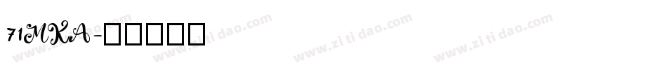 71MKA字体转换