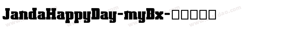 JandaHappyDay-myBx字体转换