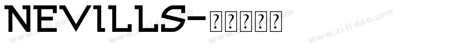 NEVILLS字体转换