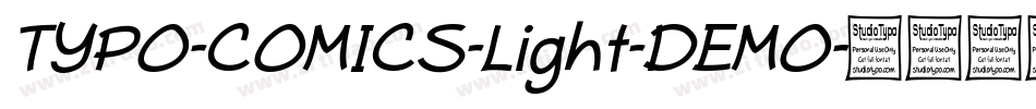 TYPO-COMICS-Light-DEMO字体转换
