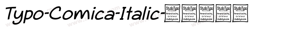 Typo-Comica-Italic字体转换