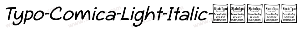 Typo-Comica-Light-Italic字体转换